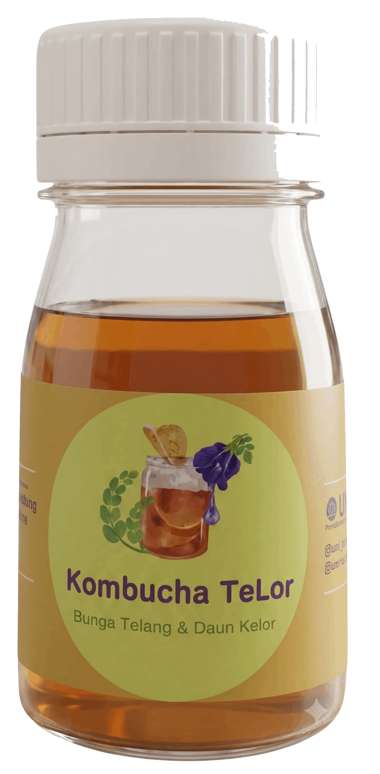 Minuman Kombucha Kombinasi Bunga Talang dan Daun Kelor